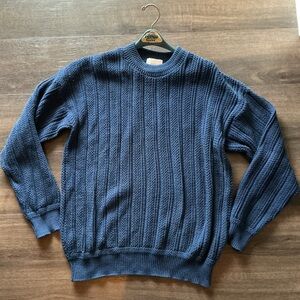 Vintage 100%cotton Classic Navy Crewneck Sweater